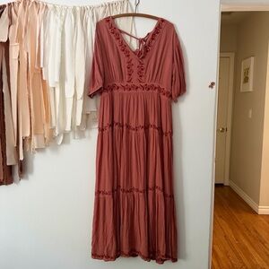 Bohème Embroidered Maxi Dress